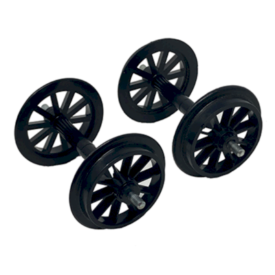 USA Trains Plastic Wheel & Axles Black Set of 4 